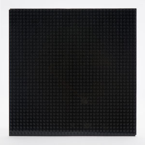 12 inch by 12 inch Black solid color slab baseplate