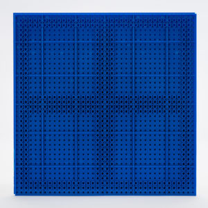 back of 12 inch by 12 inch Blue solid color slab lite baseplate