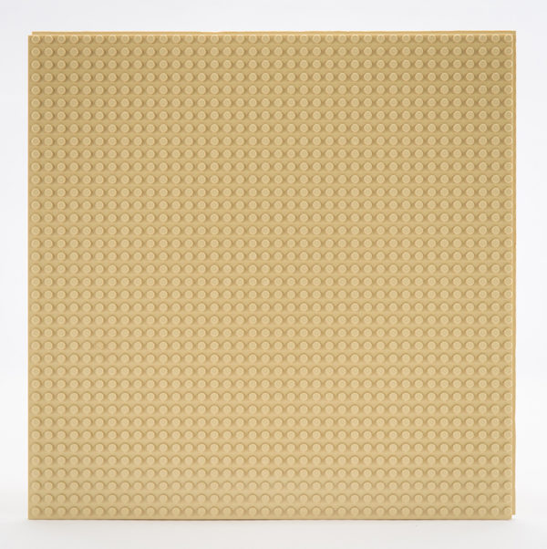12 inch by 12 inch Sand Tan solid color slab baseplate