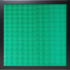 Black mounting frame with a green slab baseplate inside