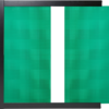 Green slab baseplate sliding into a black mounting frame