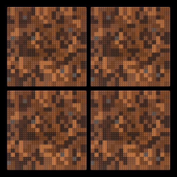 Brown Mosaic 4 pack